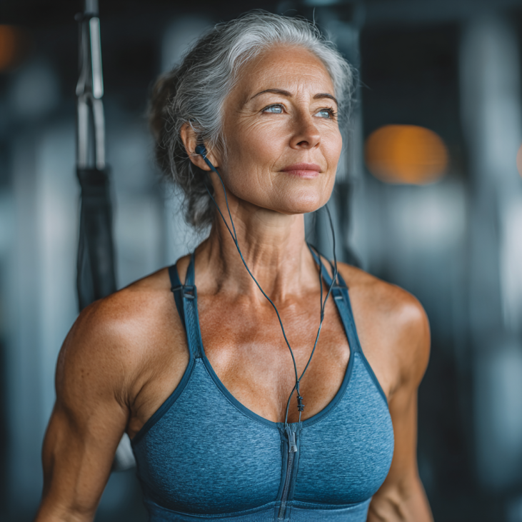 Група людей похилого віку займається гімнастикою на свіжому повітрі